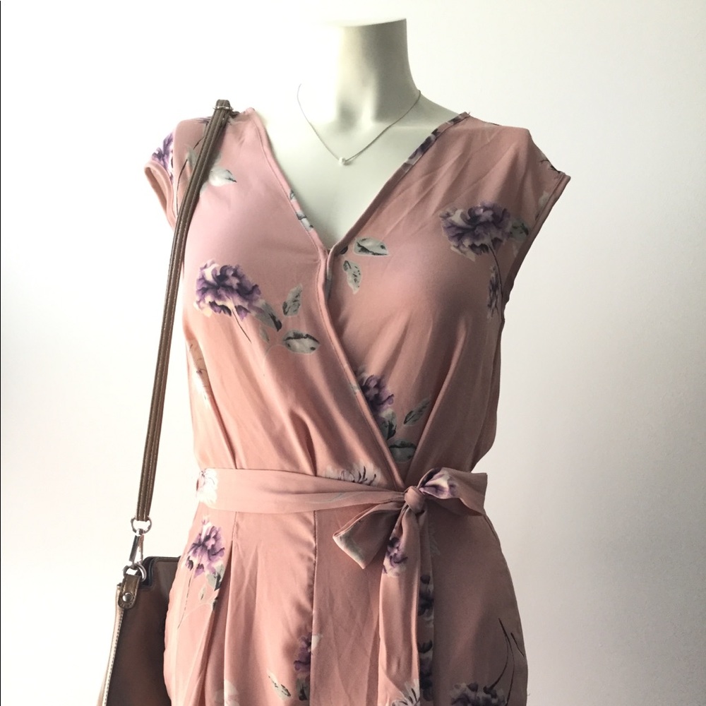 New! Wide Leg Floral Jumpsuit